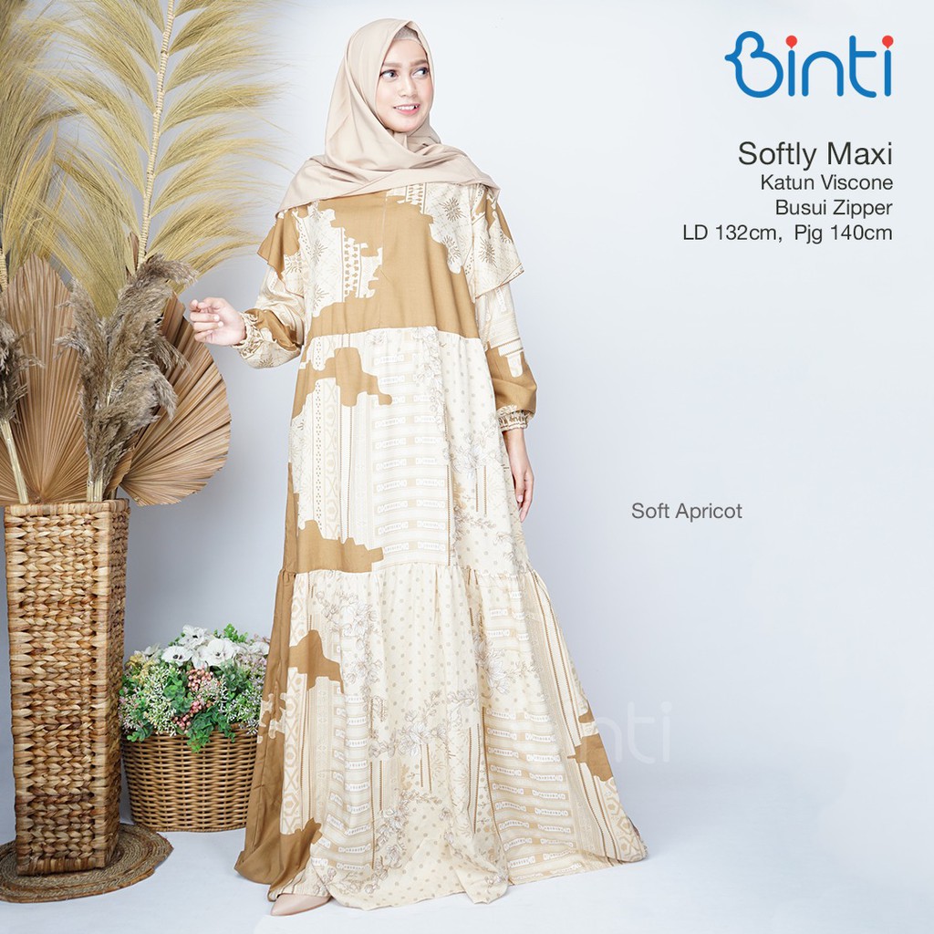 Softly Maxy JUMBO /Dress KATUN BIG SIZE LD 130/GAMIS KATUN VISCOSE SUPER JUMBO LD 130