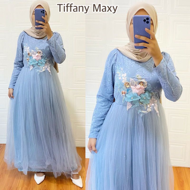 Tifany maxy dress brukat/maxy wanita murah