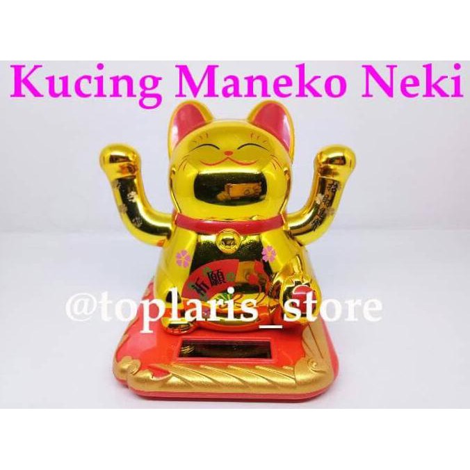 

14.84Ftgrdujh- Kucing Hoki Rejeki Maneko Neki Solar -Toko-Boneka.