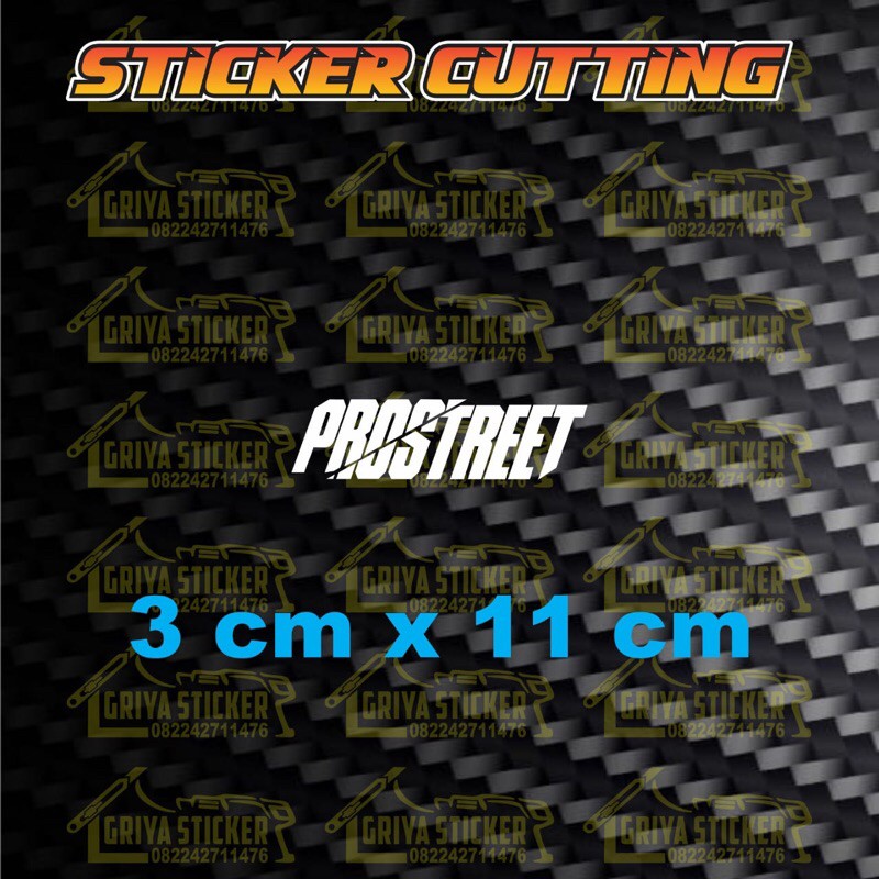 Sticker cutting - Stiker Prostreet satu warna