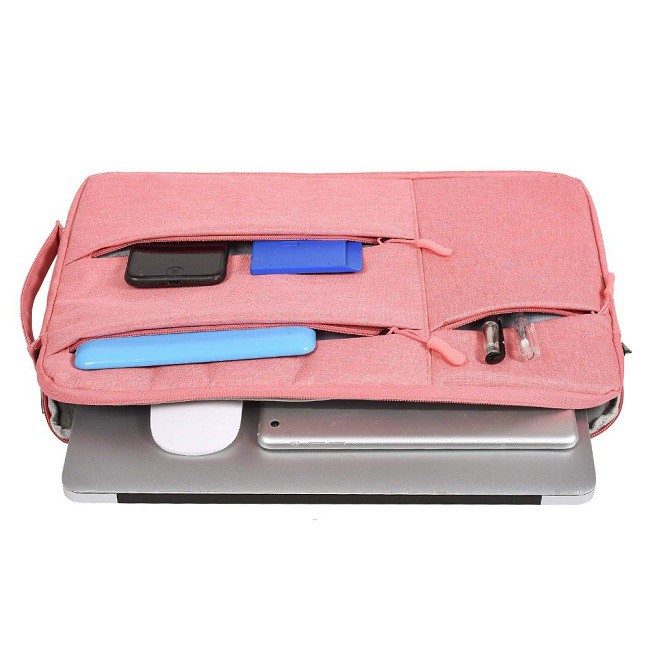 Tas Laptop Macbook Air Pro Softcase Jinjing Pocket Set Nylon 11 12 13 14 15 16 inch