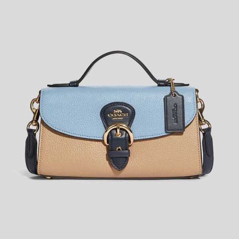 coach kleo top handle in colorblock