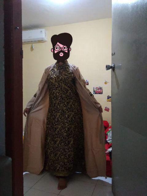 Setelan Wanita Batik Kebaya Gamis Assifa Prada Murah Tanah Abang Seragaman Longblus Kekinian