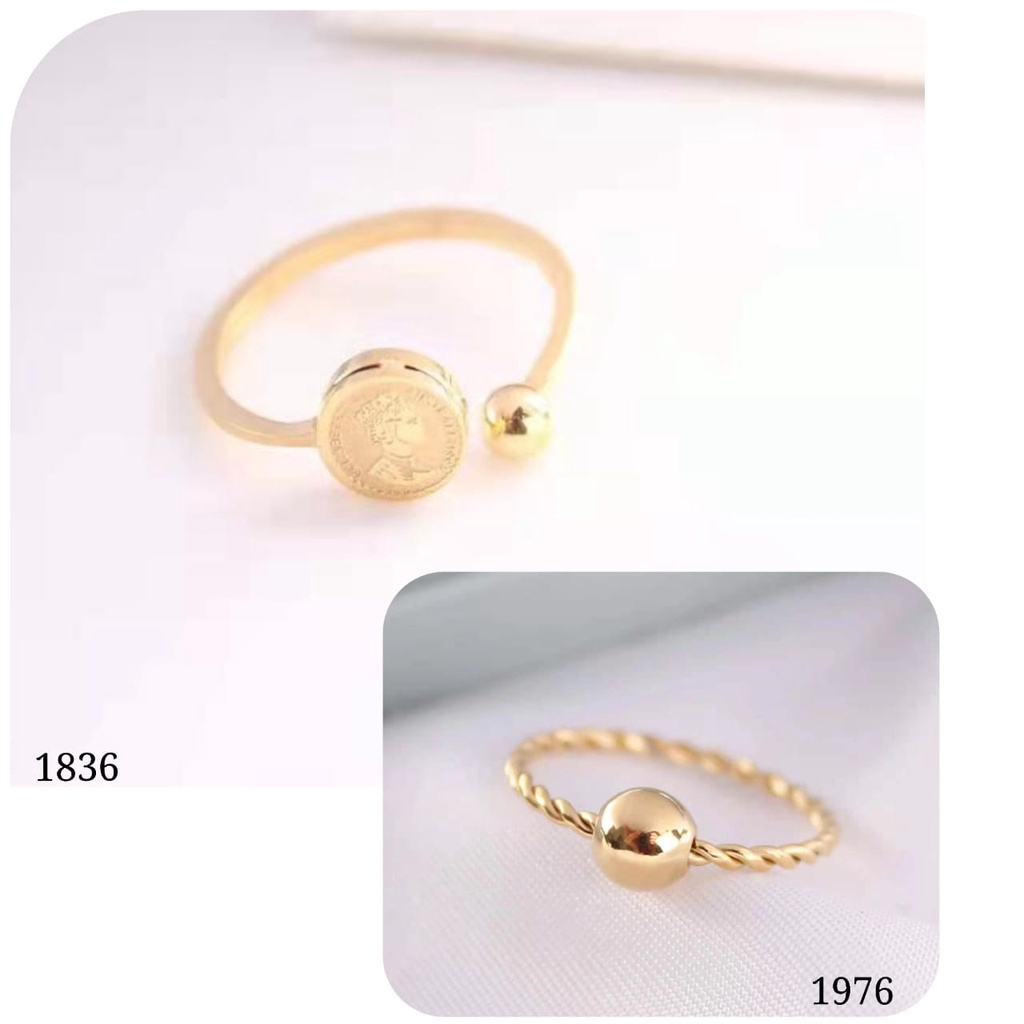 Cincin titanium perhiasan fashion 1836,1976,2036