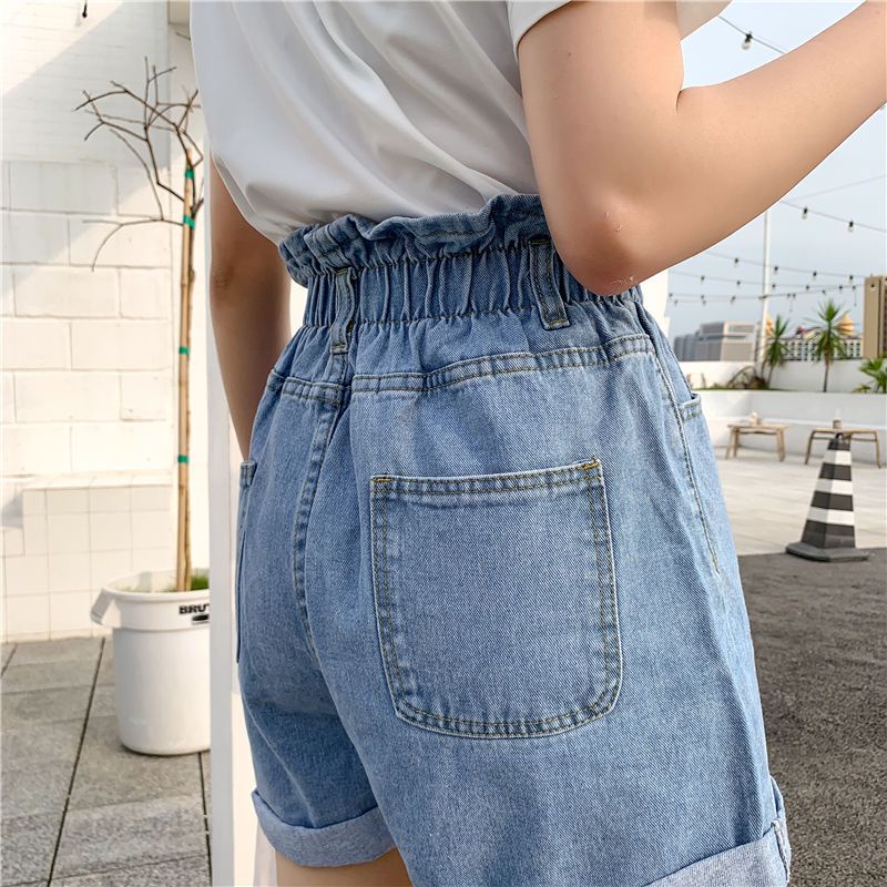 Hot pants wanita korean short pants wanita pendek stretch jeans high waist jeans kasual dewasa jins 2022 terbaru