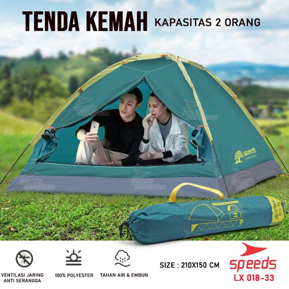 Tenda Camping Tenda Gunung 2-3 Orang Tenda Manual Tenda Lipat Portable SPEEDS 018-33