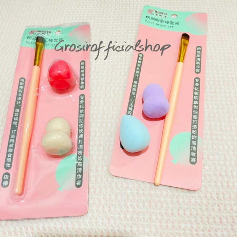 Spon Jamur Beauty Gagang Sponge Mushroom Blend Sponge Beauty Blender Make Up Tool