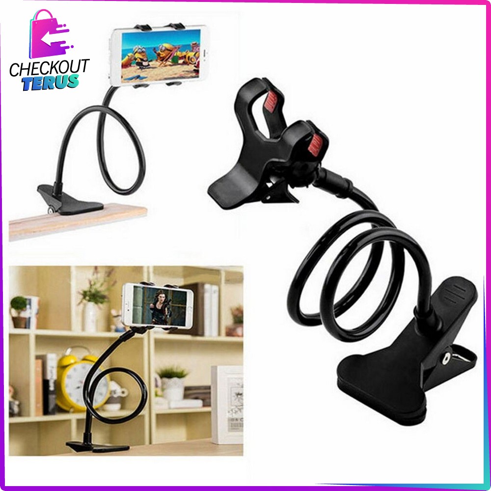 CT C372 Lazypod Phone Holder Penyanggah Hp Aksesoris Phone Lazypod Hp Lazypod Jepit 2 Clips Holder Hp