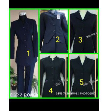 baju seragam blazer PNS dongker navy PDH guru kantor