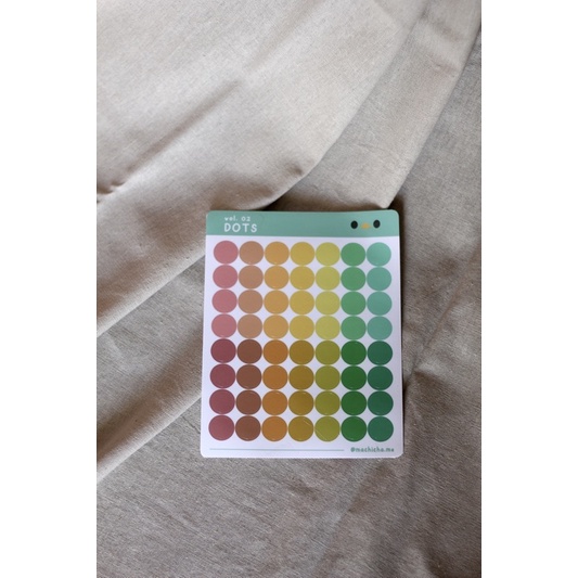

Machicha - Sticker Sheet Vol. 02 & 03 Dots - Sticker vinyl warna-warni