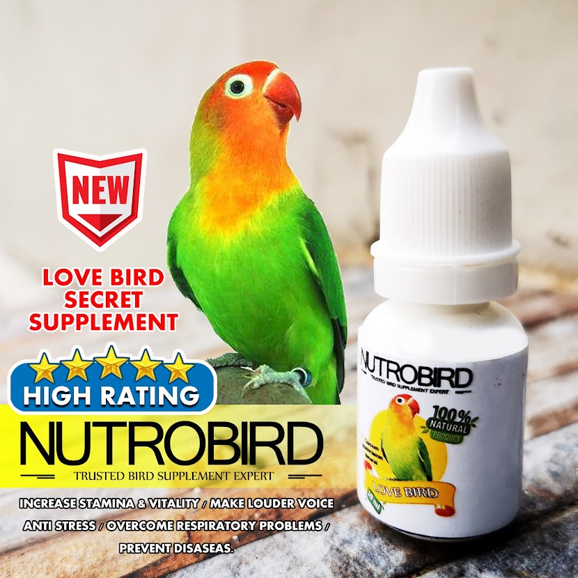 ORIGINAL vitamin burung lb gacor ngekek suplemen burung love bird konslet NUTROBIRD 10ML