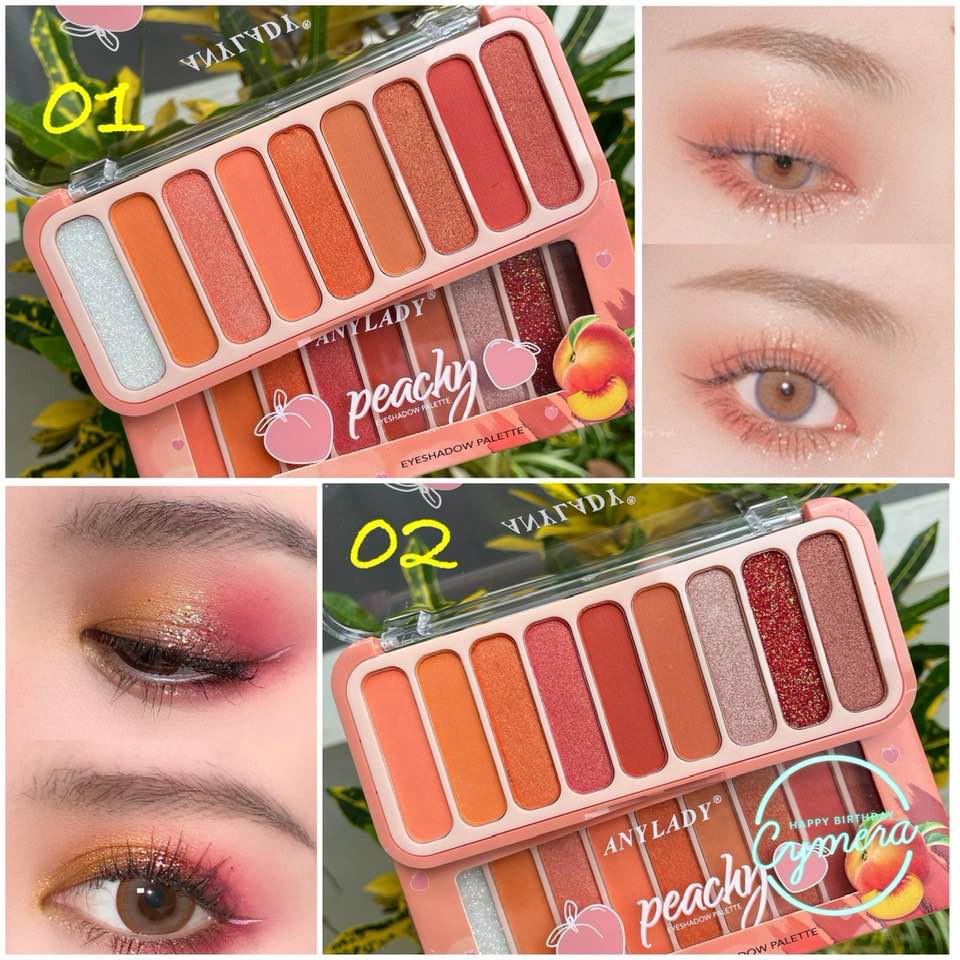 PROMO - COD - ANYLADY MAKE UP Peachy 9 Color Eyeshadow Palette / Grosir Kosmetik 806