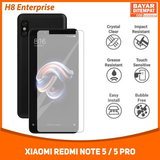 Xiaomi Redmi Note 5 - PRO Tempered Glass Anti Gores Screen Guard Layar