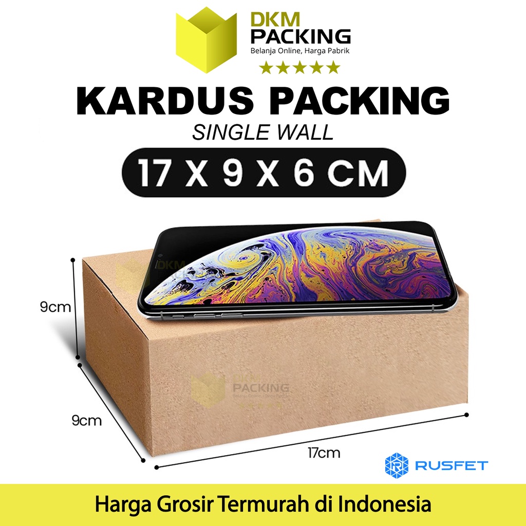 

KARDUS PACKING KARTON BOX 17x9x6cm DUS KOTAK PACKAGING POLOS TEBAL RUSFET TERMURAH