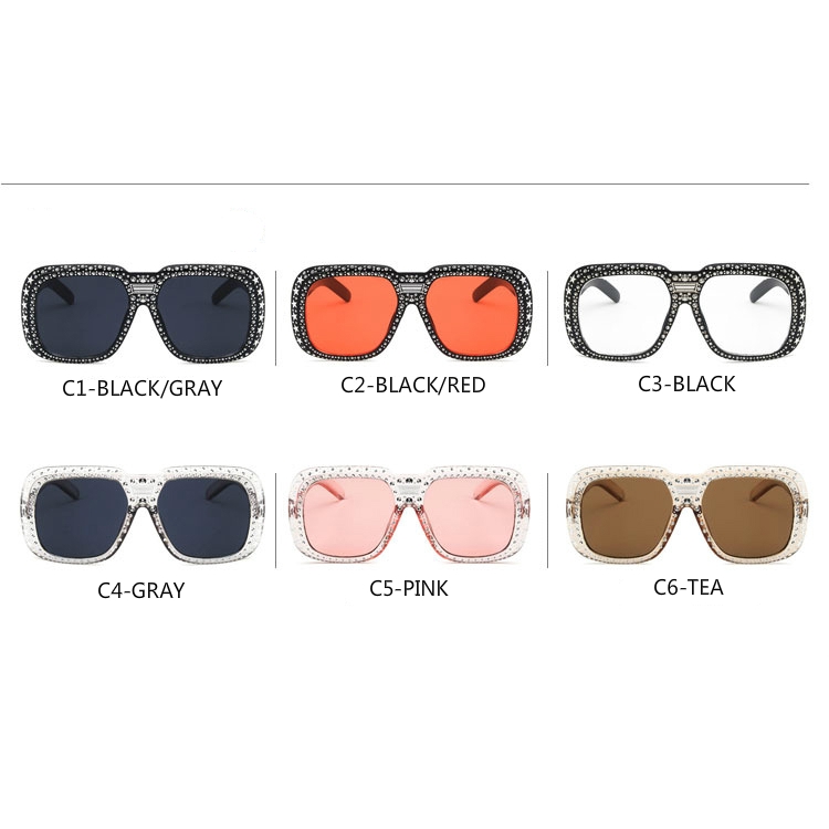 European and American fashion box-shaped personality sunglasses for men and women