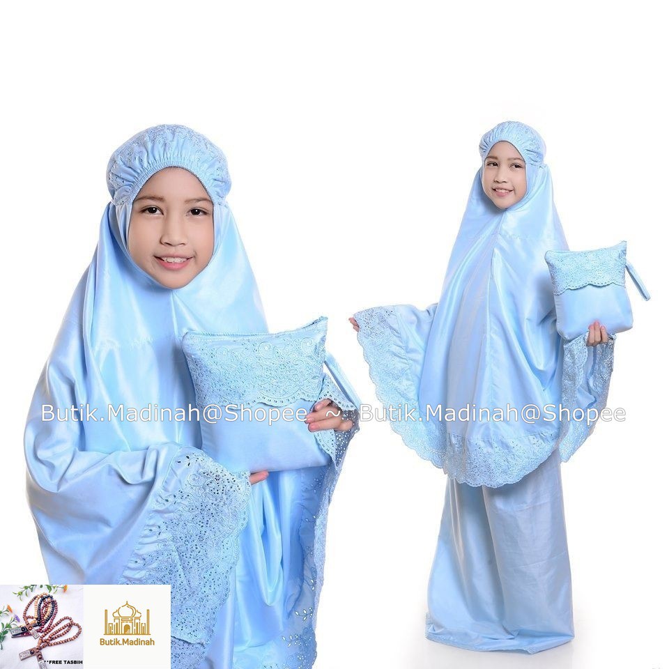 BUTIK.MADINAH MUKENA ANAK KECIL (4-7 TAHUN) PASTELEENA BY SITI KHADIJAH DALANOVA