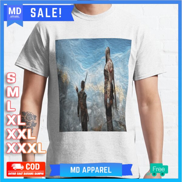 Kaos Kratos & Atreus Oil Paint T-Shirt Premium