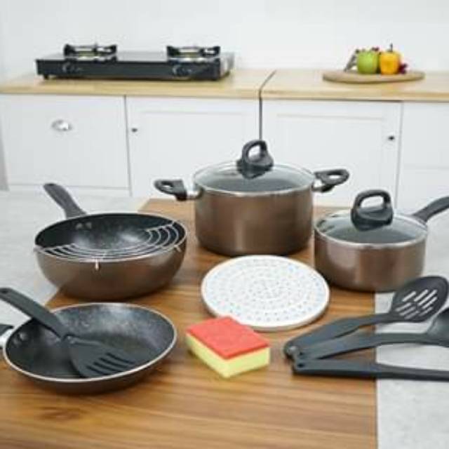 PANCI SET 13 PC TERLENGKAP ASLI MAXIM BAHAN TEFLON