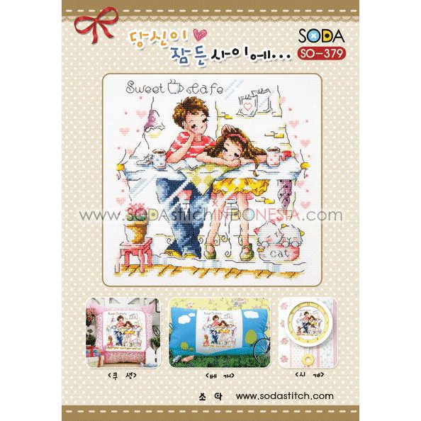 Paket DIY Craft Sulam Kristik / Cross Stitch Sodastitch SO-379 - While You Are Asleep Love Romantic