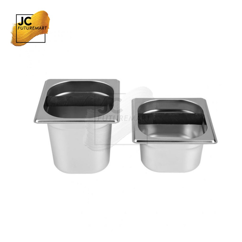 KNOCK BOX STAINLESS STEEL T10cm &amp; T15cm| TEMPAT SAMPAH KOPI ESPRESSO