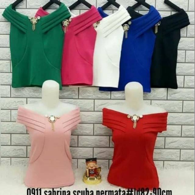 Atasan sabrina sexy  scuba