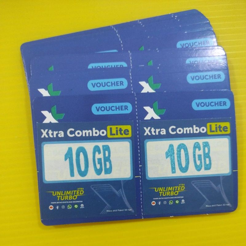 VOUCHER KUOTA XL 10GB UNLIMITED TURBO 30HARI WILAYAH SUMATERA