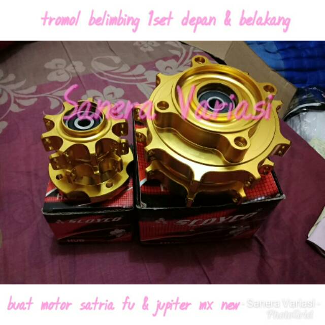 Tromol belimbing 1set depan dan belakang satria fu jupiter mx new full cnc ready harga grosir