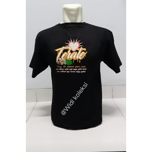 Kaos sh teratai bordir lengan pendek