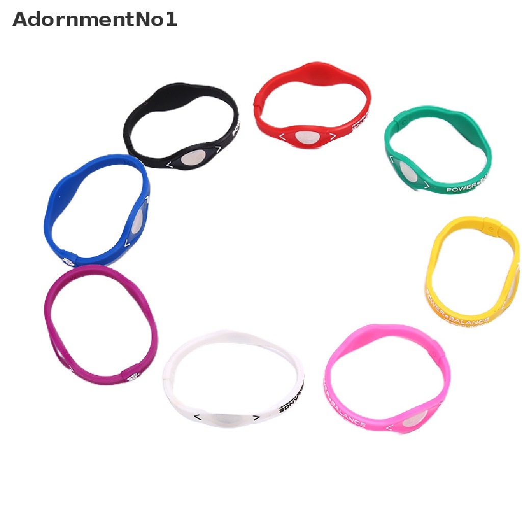 (AdornmentNo1) Power Balance Energy Gelang Kesehatan Bahan Silikon Untuk Olahraga / Hadiah