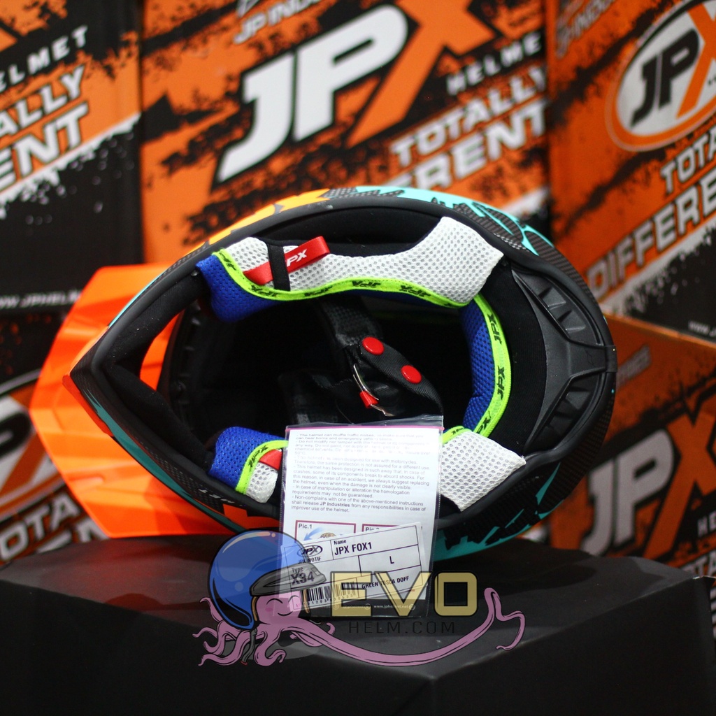 HELM JPX CROSS_FOX1 SERI X34 - GREEN TOSCA DOFF + GOOGLE SNAIL (ONGKIR 2 KG) HELM JPX X34 TOSCA DOFF ORIGINAL HELM JPX HLEM JPX X34 PAKET GOOGLE SNAIL JPX HELM KLX HELM JPX TERBARU