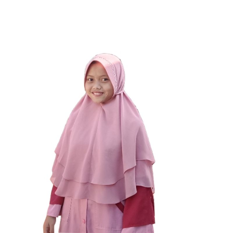 khimar ceruty babydoll dua layer grosir