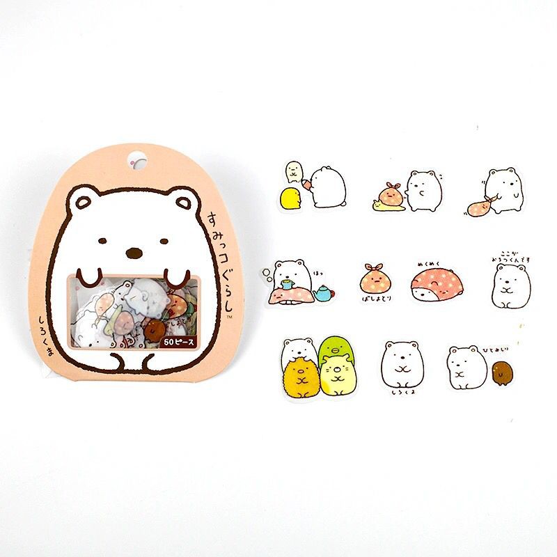 imoda 50Pcs/bag Stiker Lucu Jurnal Serpihan Scrapbooking DIY Label Dekoratif Diary Alat Tulis Album Stiker-A