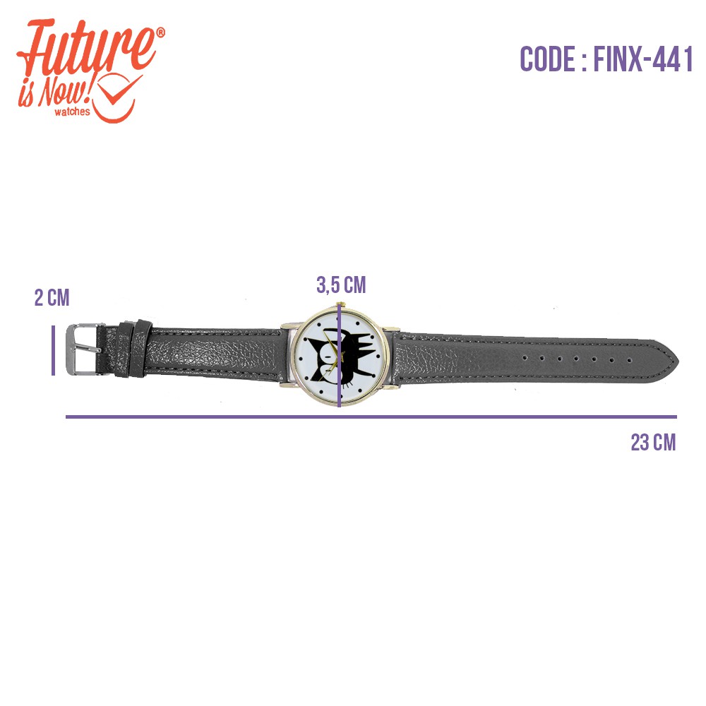 FINX-441 Jam Tangan Analog Fashion Wanita strap Leather