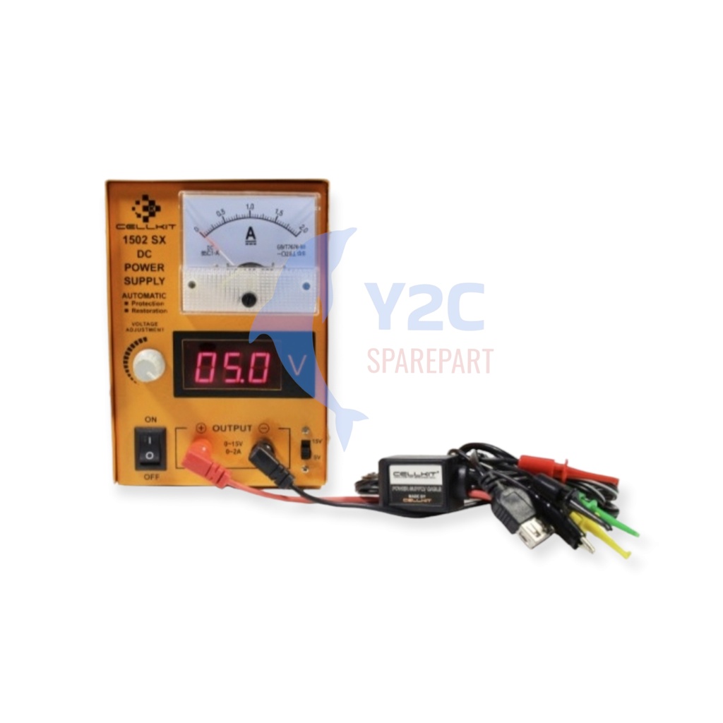 POWER SUPPLY CELLKIT 1502SX 15V 2A + KABEL / ALAT SERVICE HP LENGKAP TERLENGKAP TERMURAH