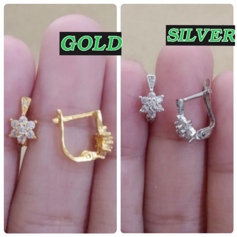 ANTING JEPIT DEWASA PERAK 925 LAPIS MAS DAN SILVER