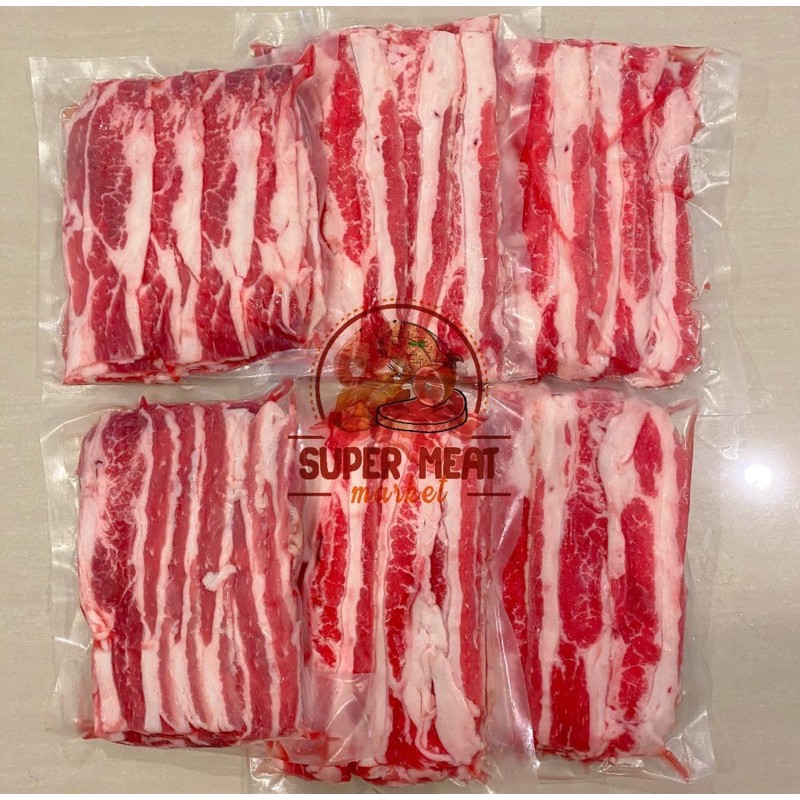 250gr Shortplate US Angus Beef Slice (Daging Yoshin*ya)