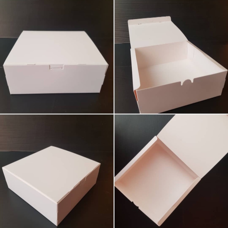 

(12 Pcs) Kotak Box Cake Dus Mini Chiffon 20 + Partisi Kotak Box Packaging Hampers Ukuran 20 x 20 x 8.5 cm