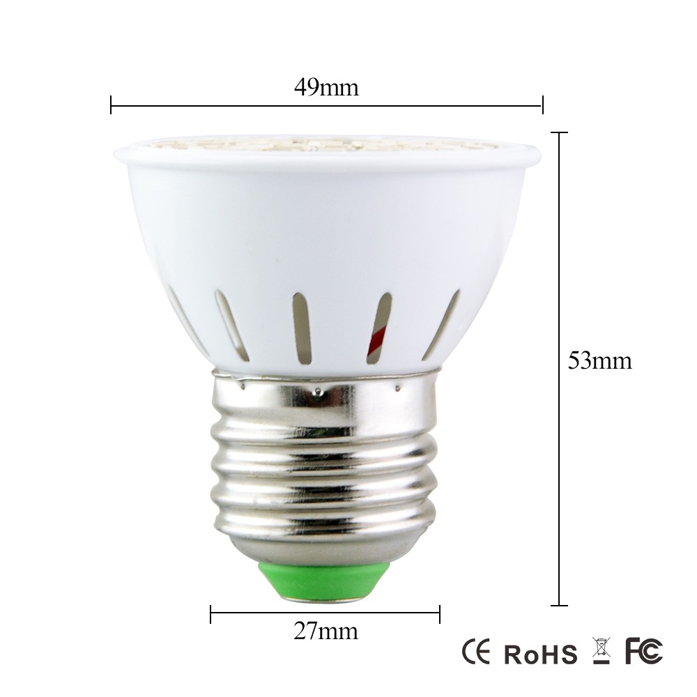 Grow Light Hydroponic Lampu Tanaman Hidroponic 60 Led 220V E27