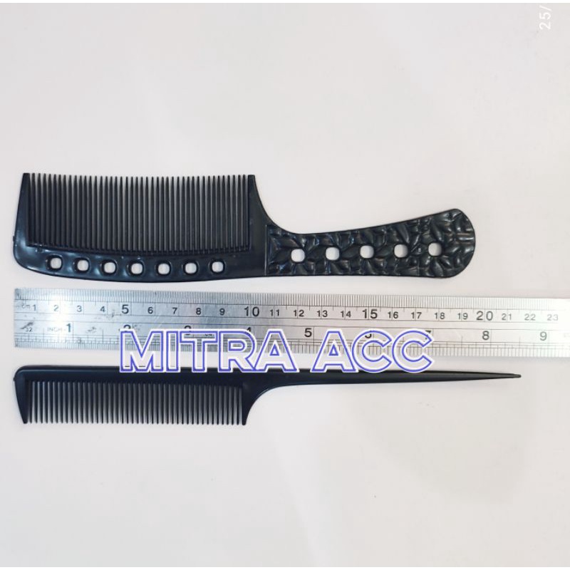 2Pcs/ SET Alat Sisir Rambut/Alat Penata Rambut Black Comb