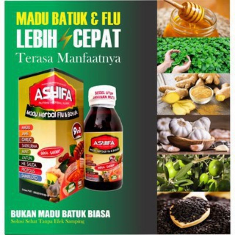 Madu Batuk Asyifa 9 in 1atasi batuk flu demam