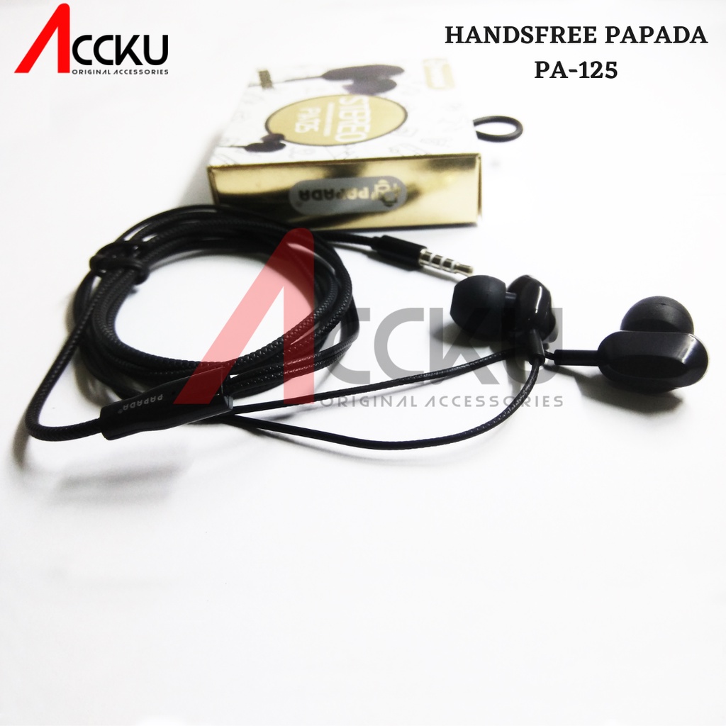 HANDSFREE BRANDED HEADSET SUPER BASS HEADSET MERK PAPADA PA125