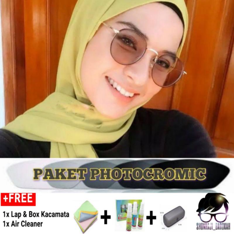 Kacamata Fashion Antiradiasi UV Paket Frame + Lensa Photocromic 6324