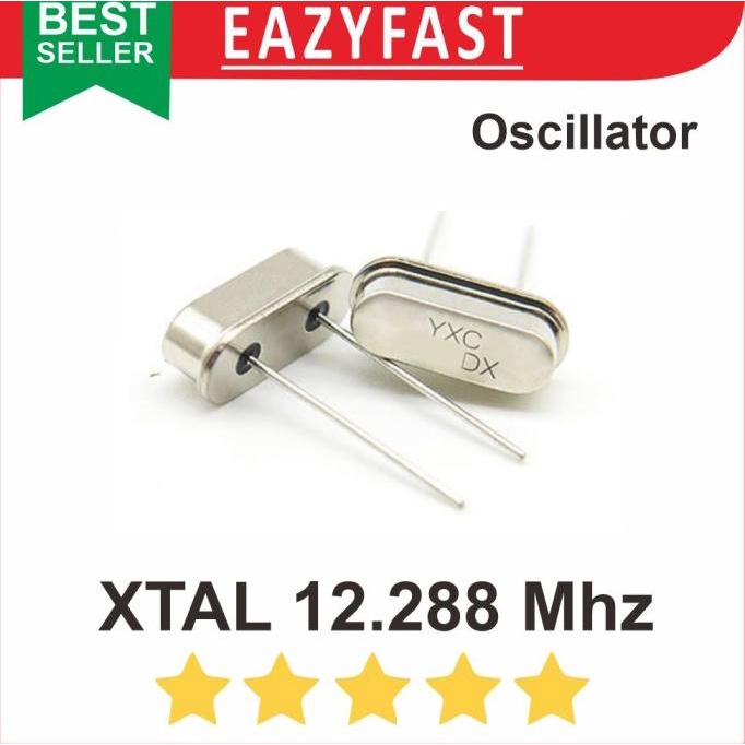 Crystal XTAL 12.288 Mhz Clock Oscillator DIP Kristal Osilator X Tal efst90 Juara