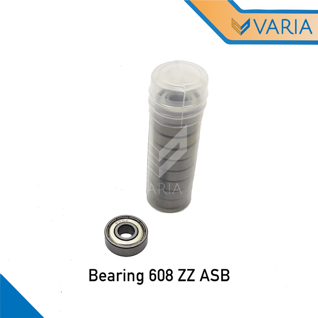 Bearing / Laher 608 ZZ Tutup Plat Besi Double ASB