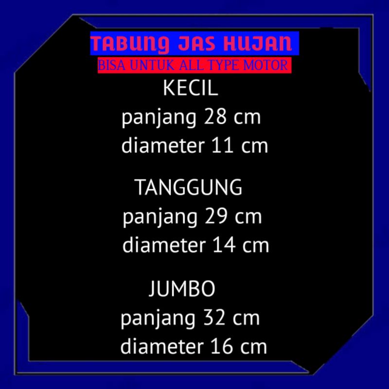 [MURAH] Tabung Bagasi Tas untuk Jas Hujan Motor Touring Tour BikerTas Tabung Jas Hujan dan Bagasi Seperti Variasi Motor Touring (MURAH)