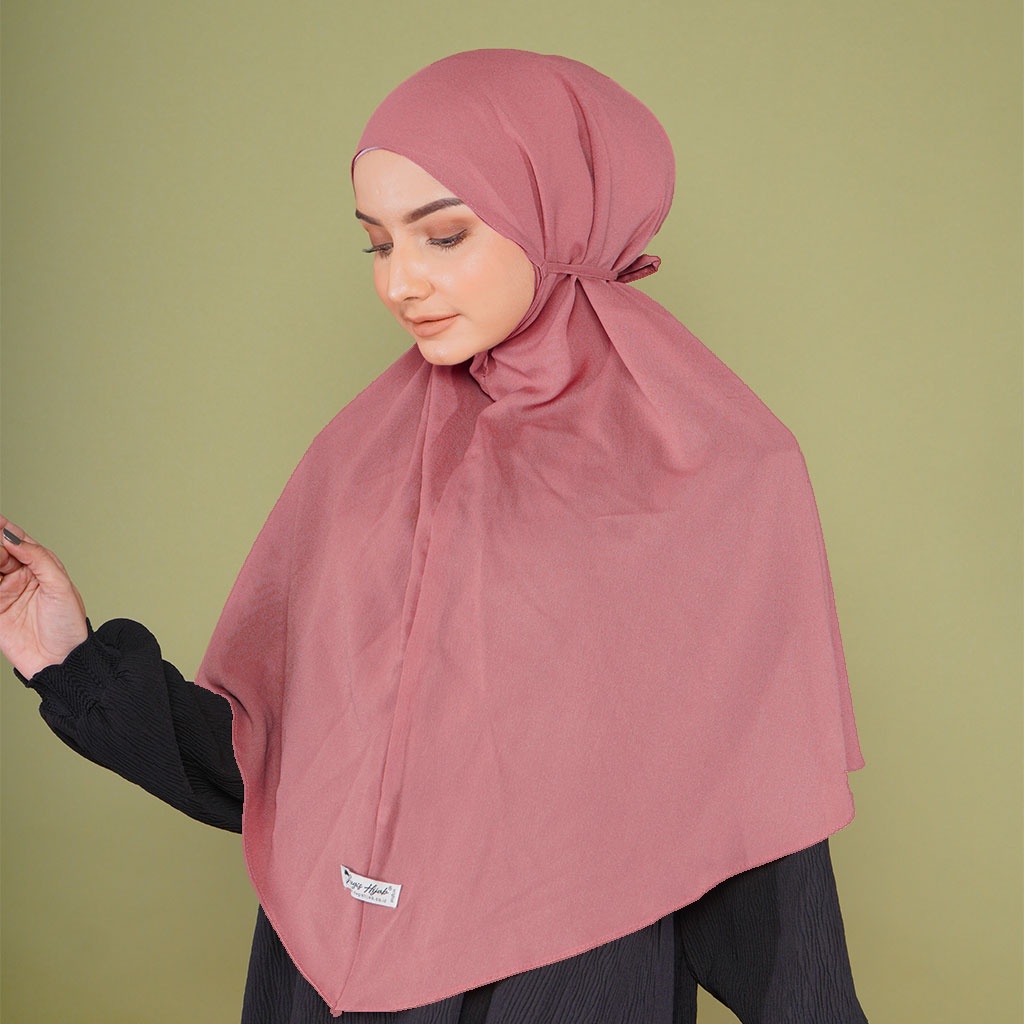 Bugis Hijab - Bergo Maryam Polos - Ukuran XL - Bergo Instan (Katalog A)-CHERRY BLOSSOM