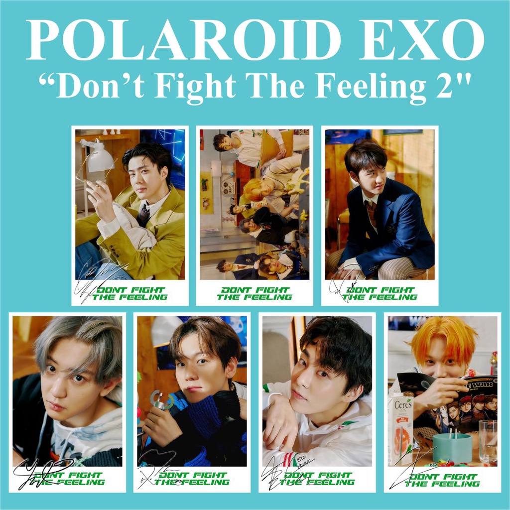 (READY STOCK) POLAROID EXO DON'T FIGHT THE FEELING SOUVENIR KPOP MURAH