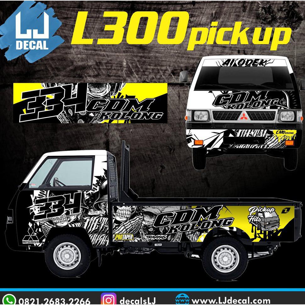 Decal Sticker Mobil L300 Cdm Kolong 334 Shopee Indonesia