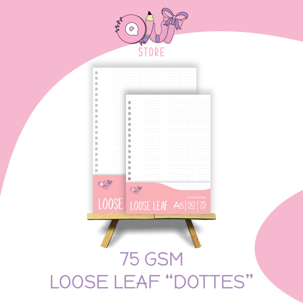 

Loose Leaf/75 gsm/50 Lembar/Dottes/isi binder