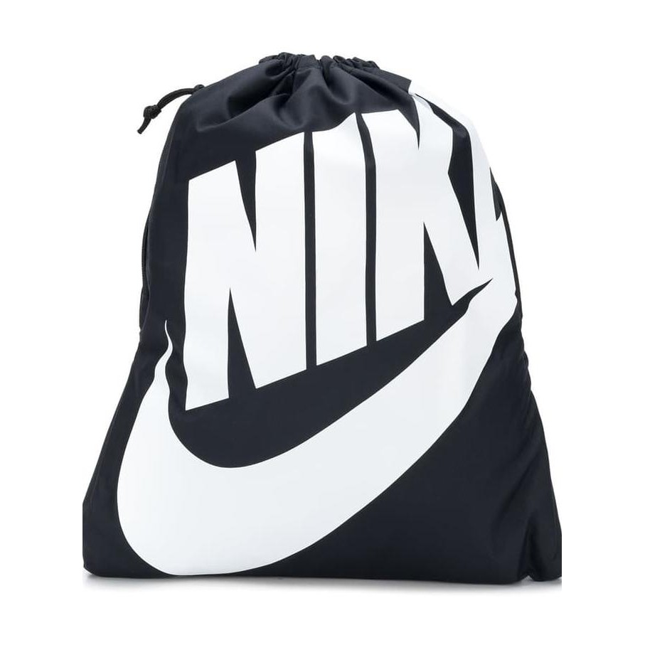 black and white nike drawstring bag